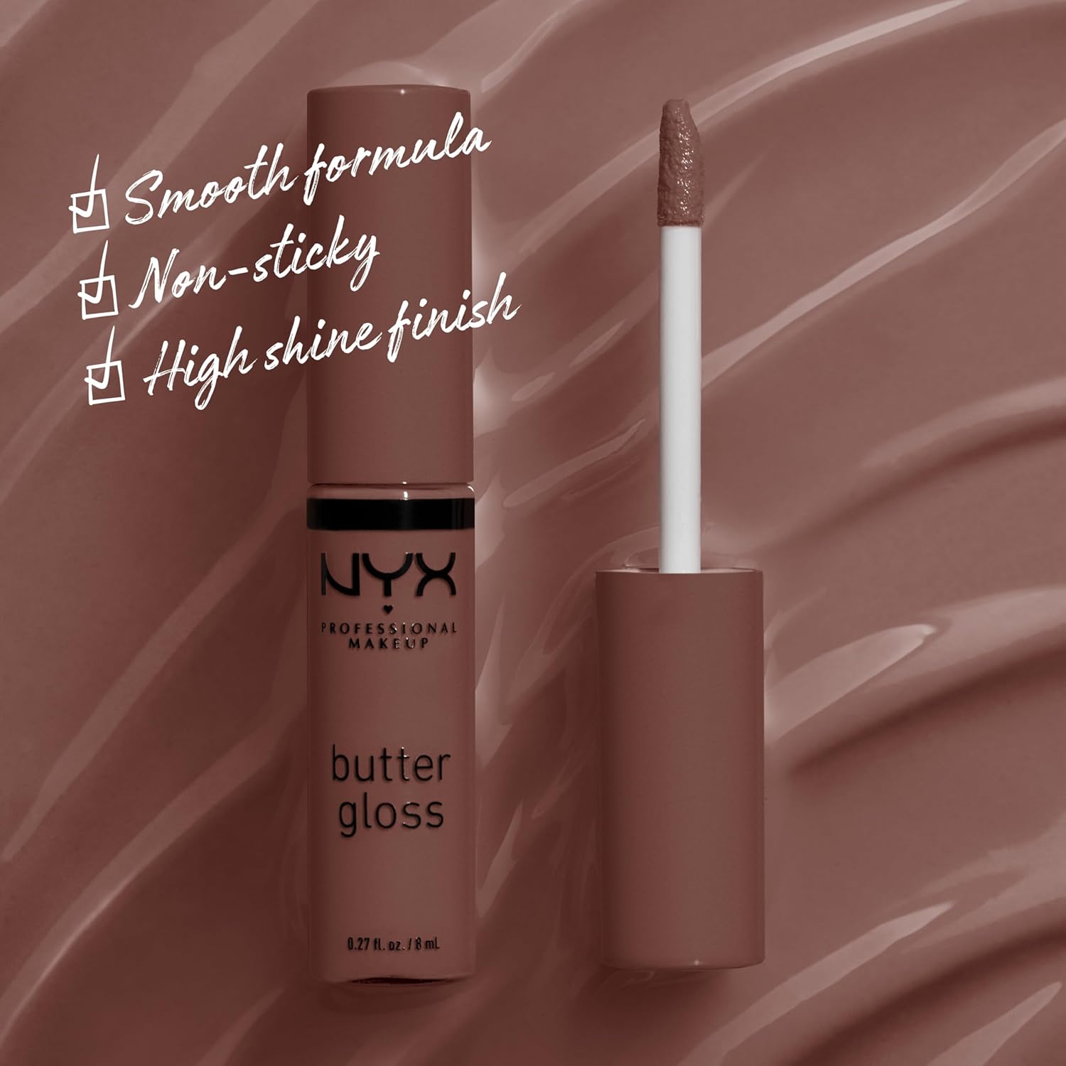 Nyx Professional Makeup Butter Lip Gloss, Sheer Finish - Ginger Snap, 8ml