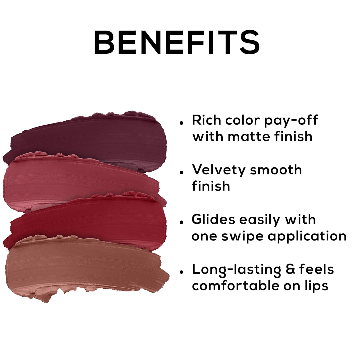 RENEE Very Matte - Pack Of 4 Matte Lipsticks & Madness Ph Lipstick 3Gm - Black Lipstick With Glossy Y Pink Payoff - Long Lasting Nourishment Combo