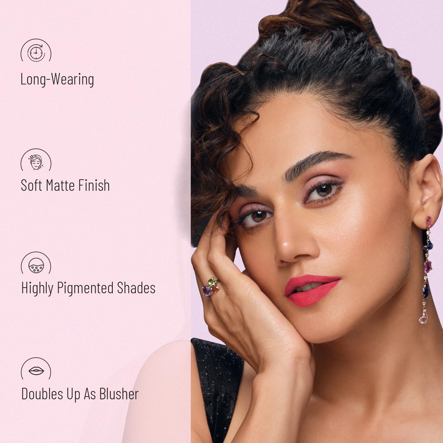 Swiss Beauty All About Lip Palette With 10 Pigmented Colors |Creamy Matte Finish Lip Colors Lipstick |Travel Friendly Lip Palette | Multicolor-02, 12gm