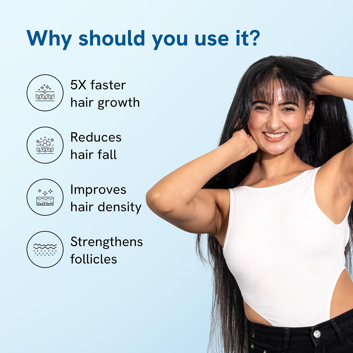 Be Bodywise Rosemary Hair Serum | With 3% Redensyl, 2% Aminexil, & 2% Anagain | For Thicker & Stronger Hair | Prevents Hair Fall & Stimulates Follicles | For All Hair Types | 50ml