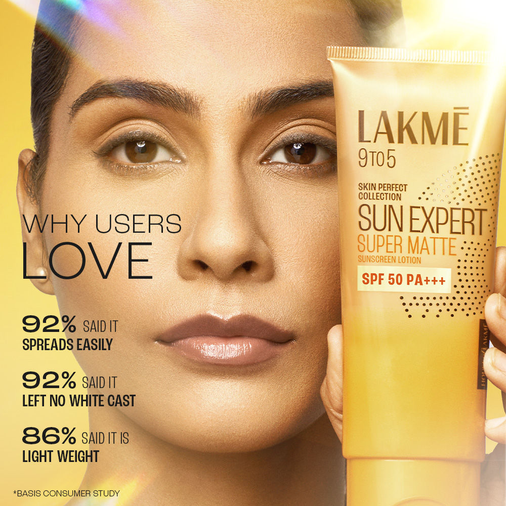 Lakme Matte Sunscreen SPF 50 PA+++, Niacinamide,UVA/B Protection,For Normal To Oily Skin